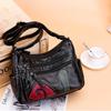 Black Winter Style Washed Leather Luxury Handbags Women Bags Designer Ladies Shoulder Crossbody Bags For Women