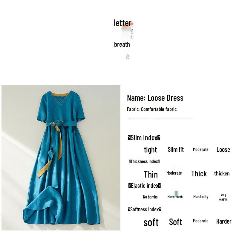 Artistic Ethnic Style Cotton-Linen Dress, Summer 2026 Edition