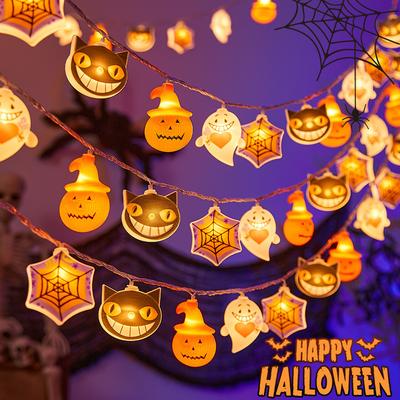 Halloween Props Pumpkin Lights String Decoration Scene Layout Pendant String Lights Luminous Ornaments