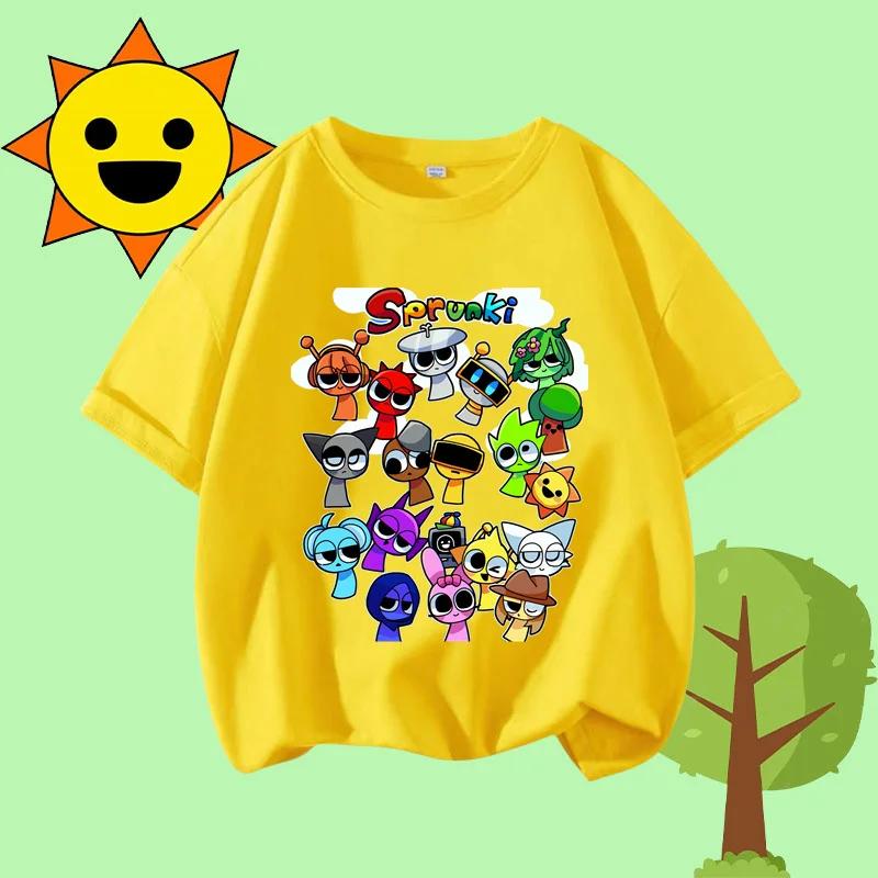 

Sprunki Kids T-shirt Summer Children Incredibox Game Cotton Short Sleeve Top Boy Anime Fashion Cute Tee Girl Casual Clothes Gift 120