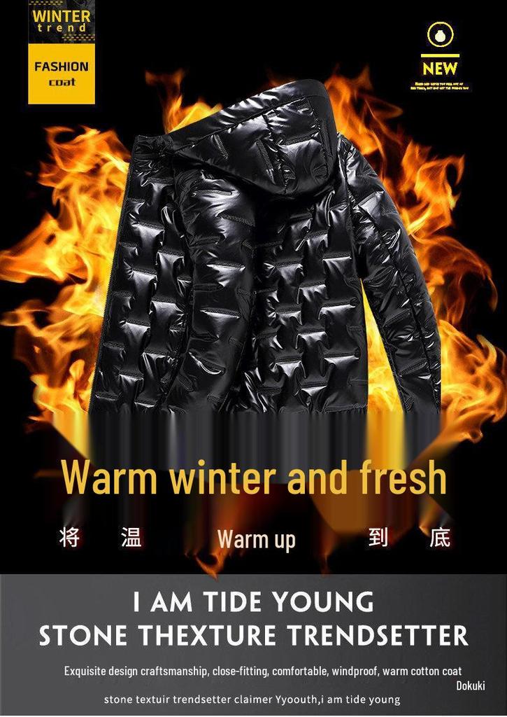 Men's Hooded Winter Cotton Down Jacket