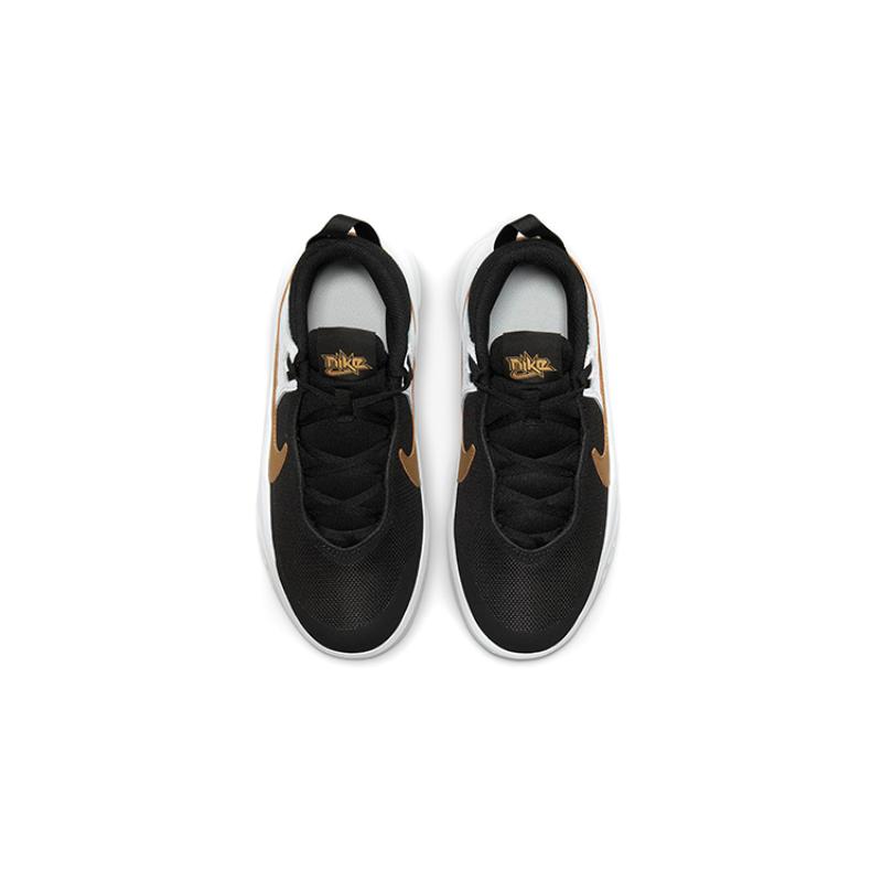 Nike Team Hustle D 10 Black Metallic Gold GS Sneakers CW6735-002