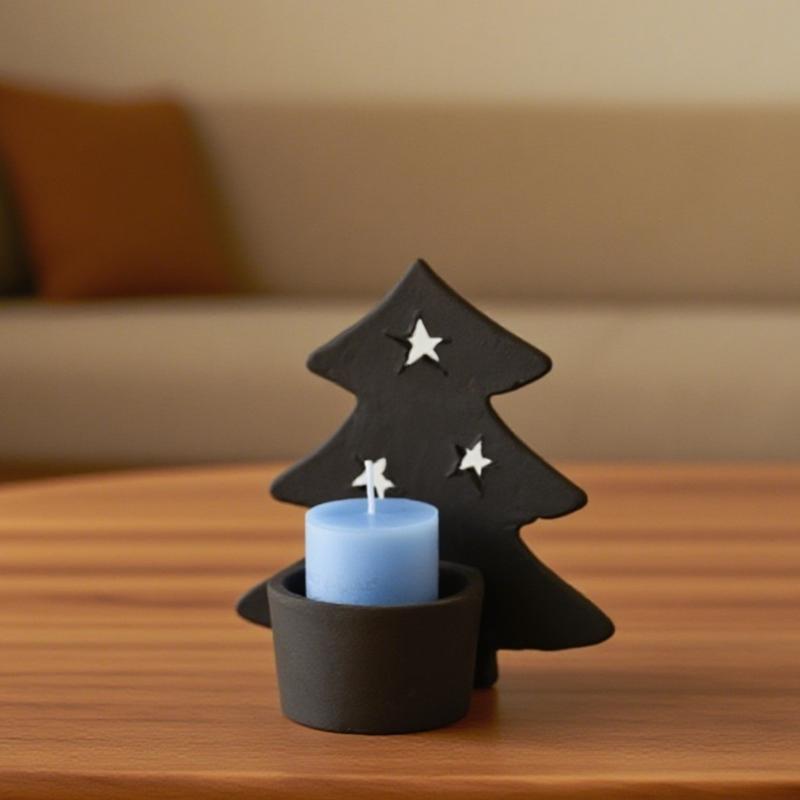 Metal Christmas Tree Tealight Candle Stand Holiday Tabletop Centerpieces Votive Candleholder Holiday Festives Decoration