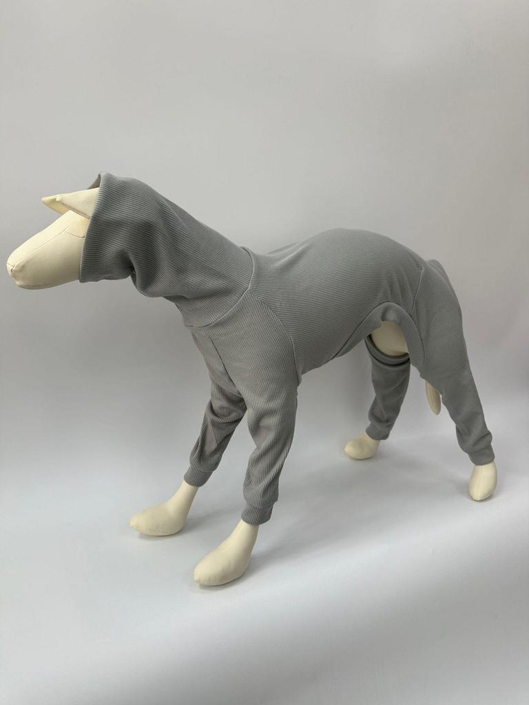 European & American Solid Color High-Neck Slim Fit Ribbed Dog Clothes for Autumn & Winter.