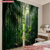 Set Of 2 Tropical Jungle Curtains Digital Printing Sunlight Through Dense Green Leaves Natural Fresh Bedroom Living Room Decor Curtain Polyester Ideal