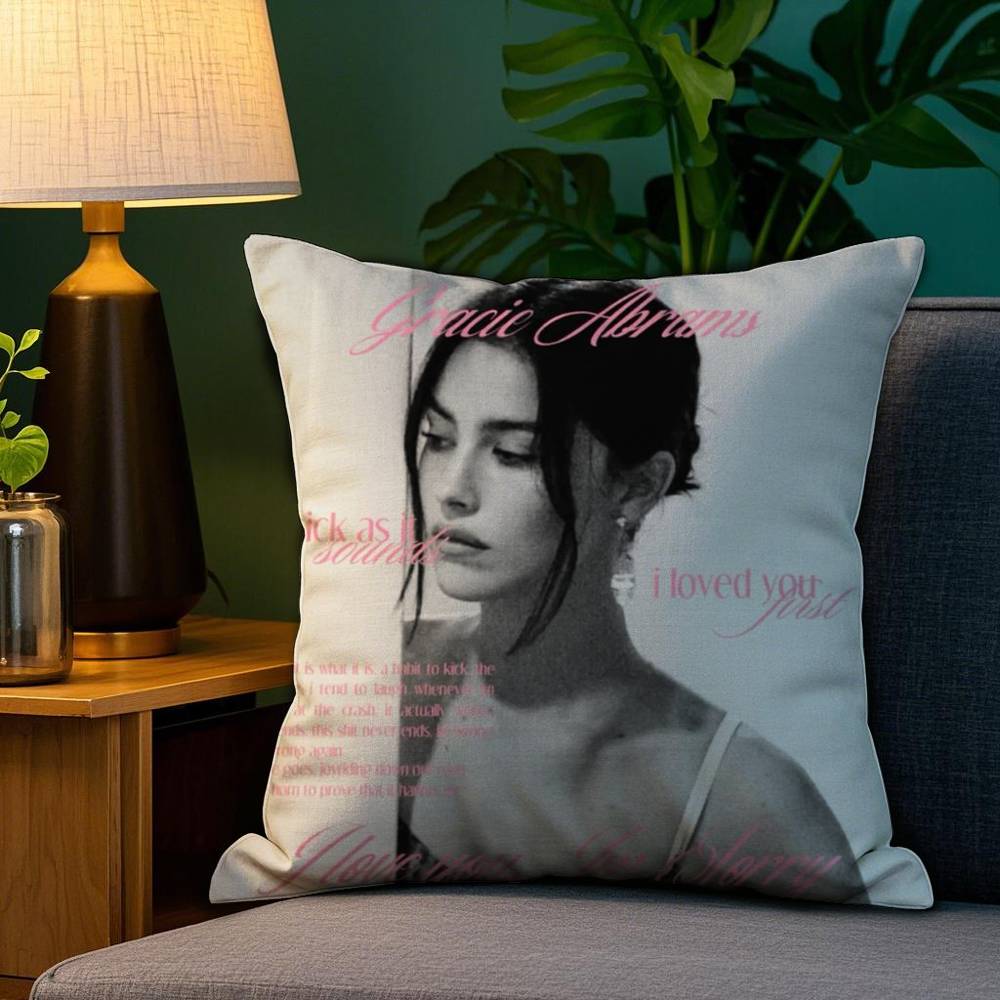 

Singer GGracie Abrams Pillow Case Sofa Living Room Bedroom Doublesided Printing Square Cushion Nap Time Pillow Case 30x30cm