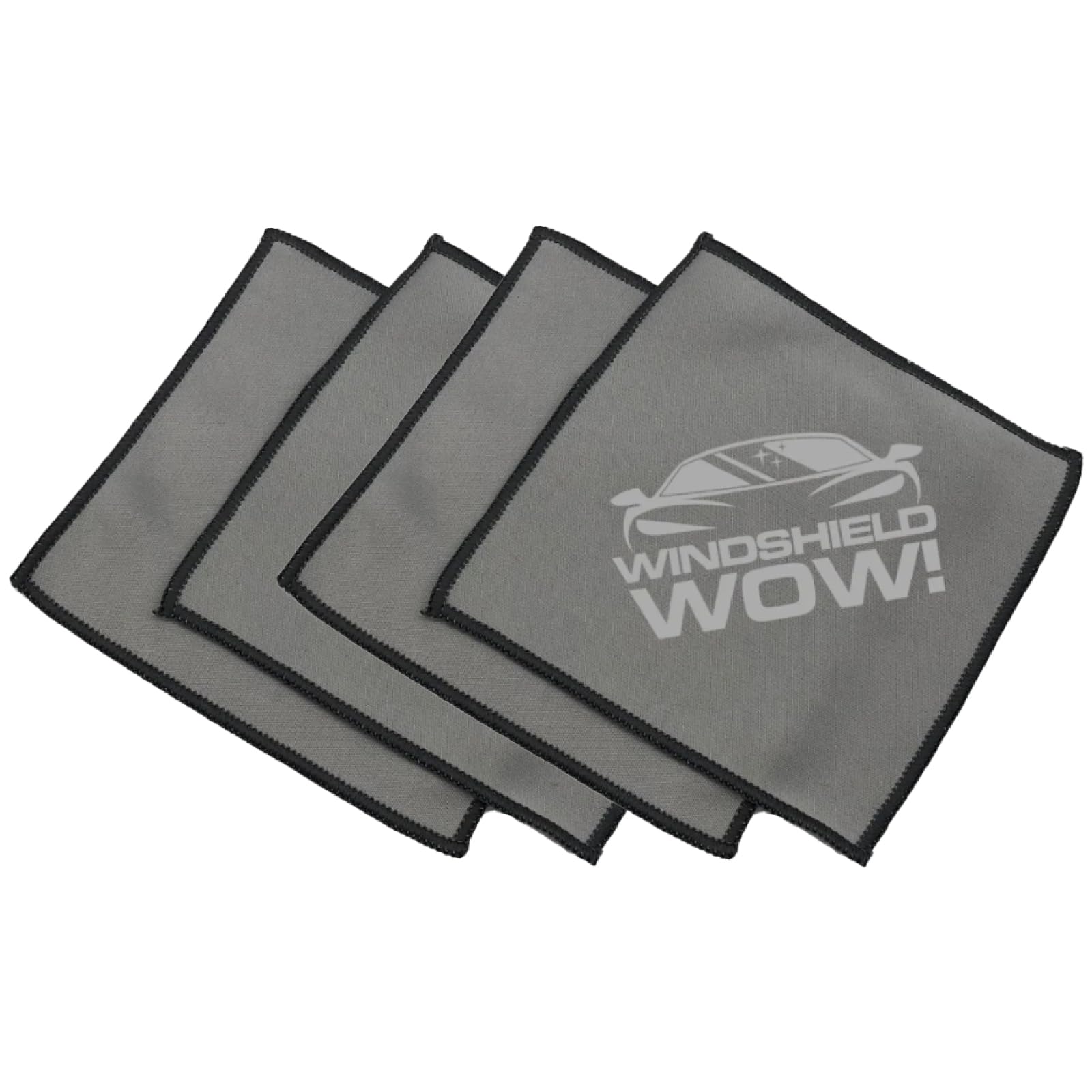 

WINDSHIELD Microfiber Cloths for Windshield and Rear Windshield Washable and for Window Car and WOW! Streak-Free Cleaning, 4-Pack, Reusable, Wiping,