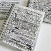 White Ink Print Scrapbook Stickers Transparent Pages PET Stickers Sticker Book  Scrapbooking