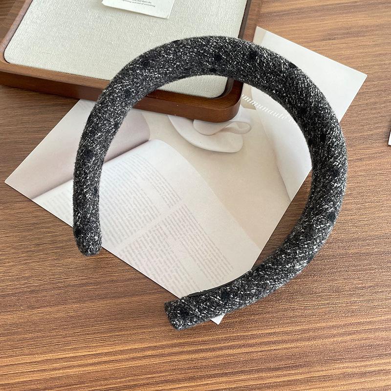French Wool Wavy Dot Headband: Elegant & Trendy Autumn/Winter Women's Hair Accessory