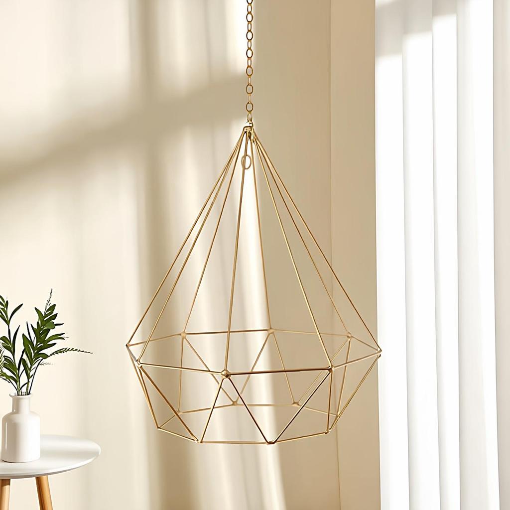 Nordic Geometric Iron Wall Hanging Flower Stand