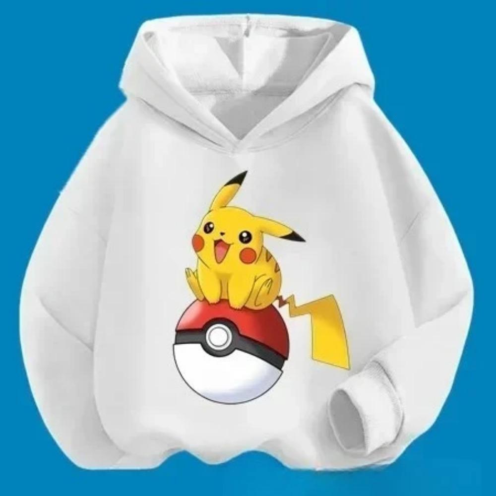 2025 Nová kreslená mikina s roztomilým potiskem Pikachu pro dívky, zimní horký prodej, ležérní pohodlná mikina, sportovní tričko