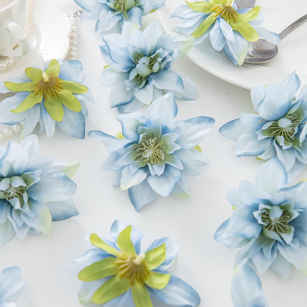 10/20PCS Artificial Flowers Silk Big Lotus Home Room Table Decor Wreaths Wedding Bridal Accessories Headwear Diy Gifts Box Props