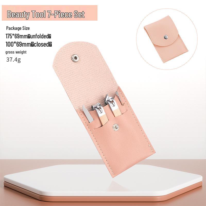 16-Piece Stainless Steel Nail Clipper and Pedicure Set with Slant-Edge Scissors