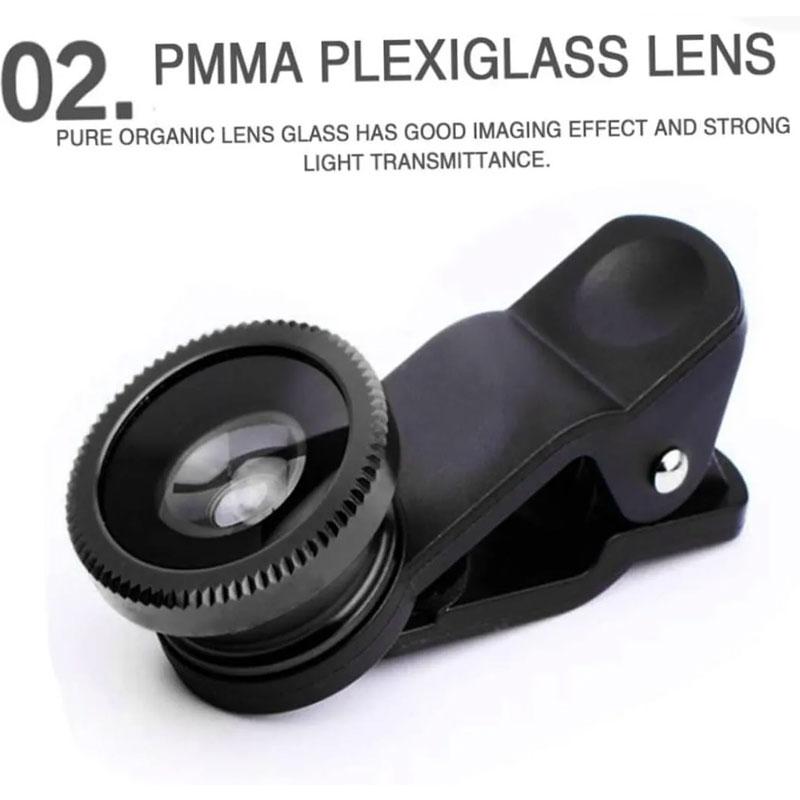 3 In 1 Mobile Phone Fisheye Lens, Mobile Phone Lens Magnifying Glass For Outdoor Adventure, Insect Magnifying Lens Suitable For