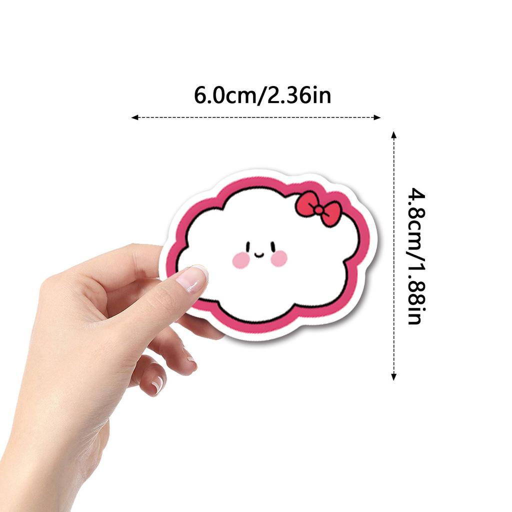 55 New Cloud Doodle Stickers Decorative Skateboard Suitcase Helmet Stickers