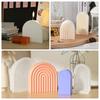 1pc Rainbow Arch Candle Silicone Mold Geometric U-Shaped Striped Abstract Aroma Candle Plaster Resin Mould Soap Tray Home Decor