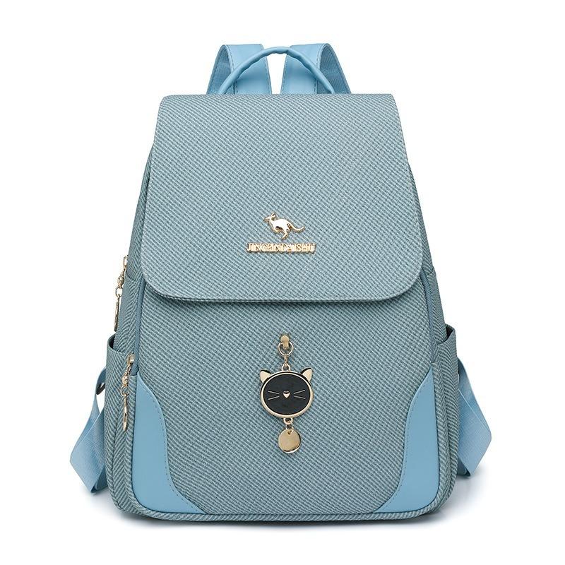 Fashionable Soft Leather Large-capacity Travel Backpack, Dual-purpose Single-shoulder Schoolbag Casually