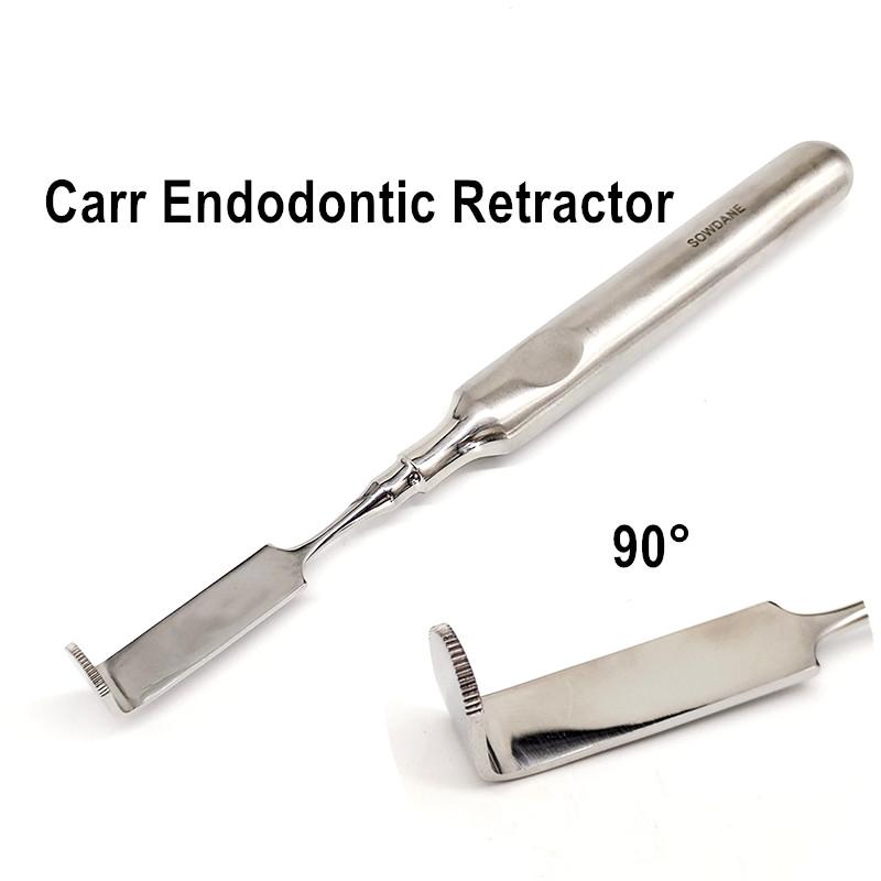 

Стоматологический инструмент для эндодонтического ретрактора Carr, хирургический ретрактор с углом наклона 45° и 90° и зубчатым наконечником, инструмент для имплантации 1 piece 90°