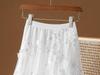 Women's Plus Size Ethnic Embroidered Floral Mesh A-Line Skirt