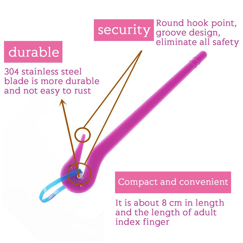 4Pcs Hair Bands Remover One-off Rubber Hair Ties Slicer Plastic Painless Ponytail Removal Tools