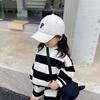 Customize Logo Children's Hat P Letter Baseball Cap Boys and Girls Solid Color Sporty Hand Embroidery Foreign Style Hip Hop