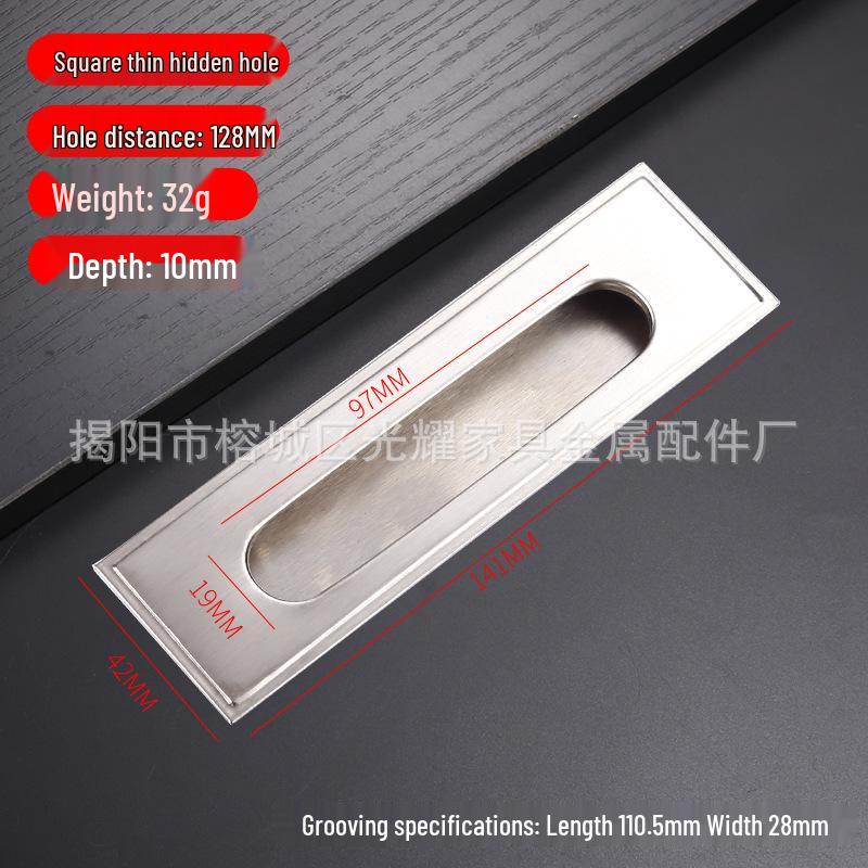 Stainless Steel Concealed Recessed Pull Handle for Drawers and Sliding Doors