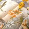 1PC Romantic Flowers Tulle Curtain Newest Burnt-out Printing Craft Sheer Window Curtain For Living Room Bedroom Lozujoju Home Decor