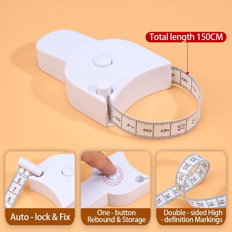 Portable Measuring Tape Mini Ruler Retractable Metric Tape in Inches Measuring Film for Body Soft Measuring Tape JC001