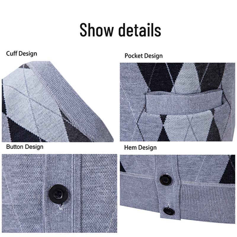 Hengyuanxiang Men's Thickened Knit Vest