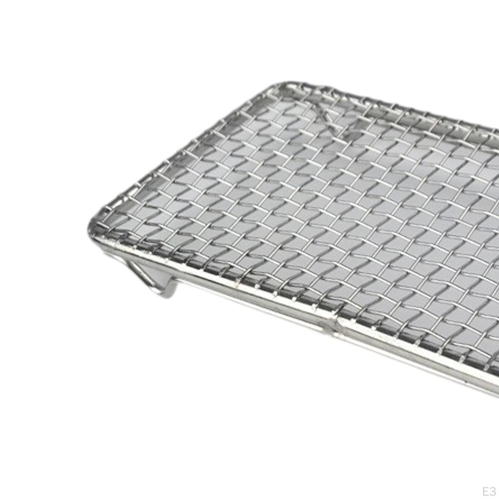 Japanese Barbecue Net Grill Mesh Rack Frying Kitchenware Non Slip Rectangle for Restaurant