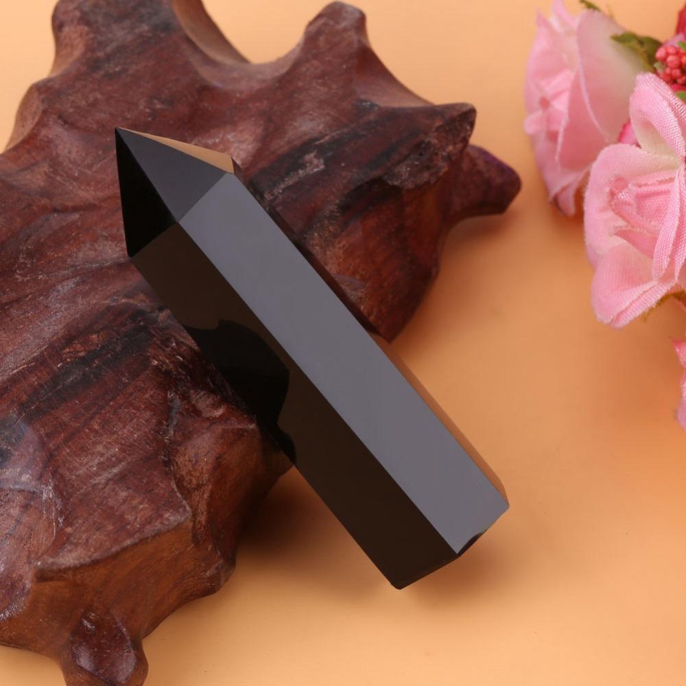 Faceted Prism Crystal Wand Hexagonal Column Hexagonal Pointed Wand Gemstone Crystal Home Decor