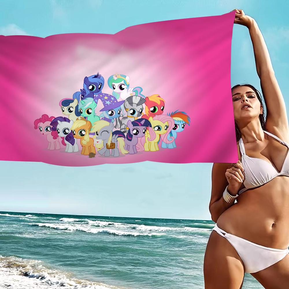 My Little Cartoon P-Pony Microfiber Beach Towel Absorbent Quick dry Soft Yoga Swimming Resort Mountain Climbing Towel