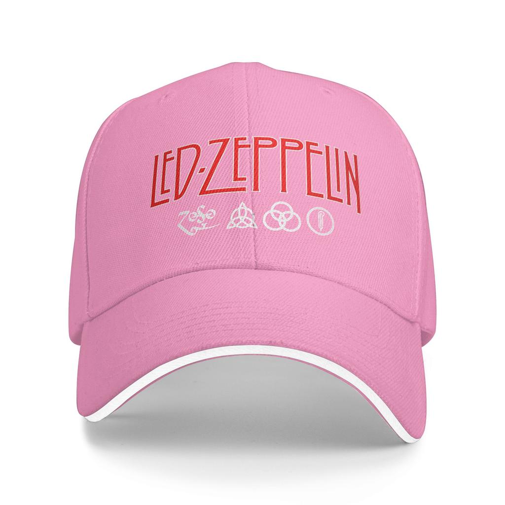 Led Zeppelin US Tour 1975 Baseball Cap  Y2k Retro UnisexTeens Trucker Hat Sunscreen Design Outdoor Gym Baseball Caps