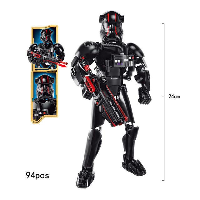 Klocki konstrukcyjne z serii Star Wars z ruchomymi mini figurkami do kreatywnej zabawy dla dzieci