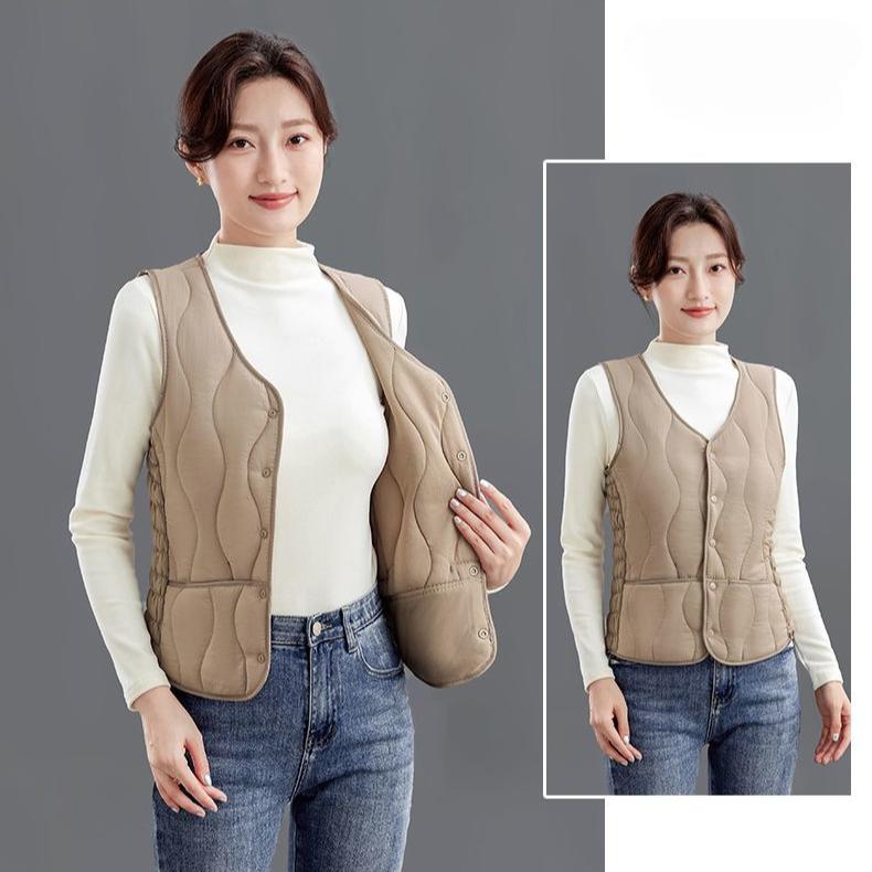 

Женский жилет без рукавов с флисовой подкладкой, короткий и облегающий, согреет вас зимой XXL