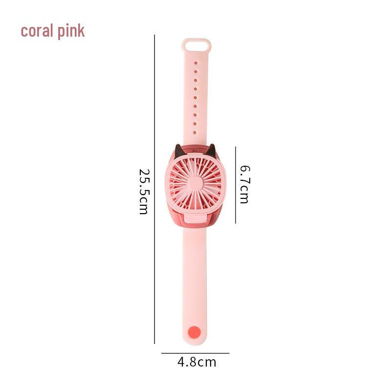 

Portable Cartoon Folding Fan Watch for Kids - USB Rechargeable Children s Day Gift Watch Fan