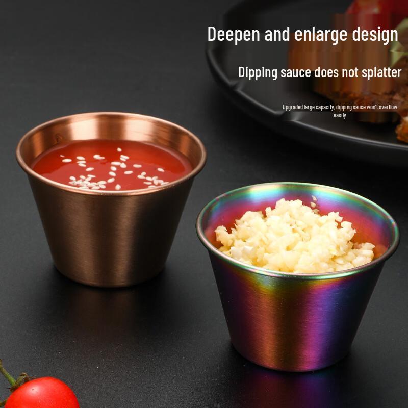 3-Pack Stainless Steel Sauce Dipping Cups