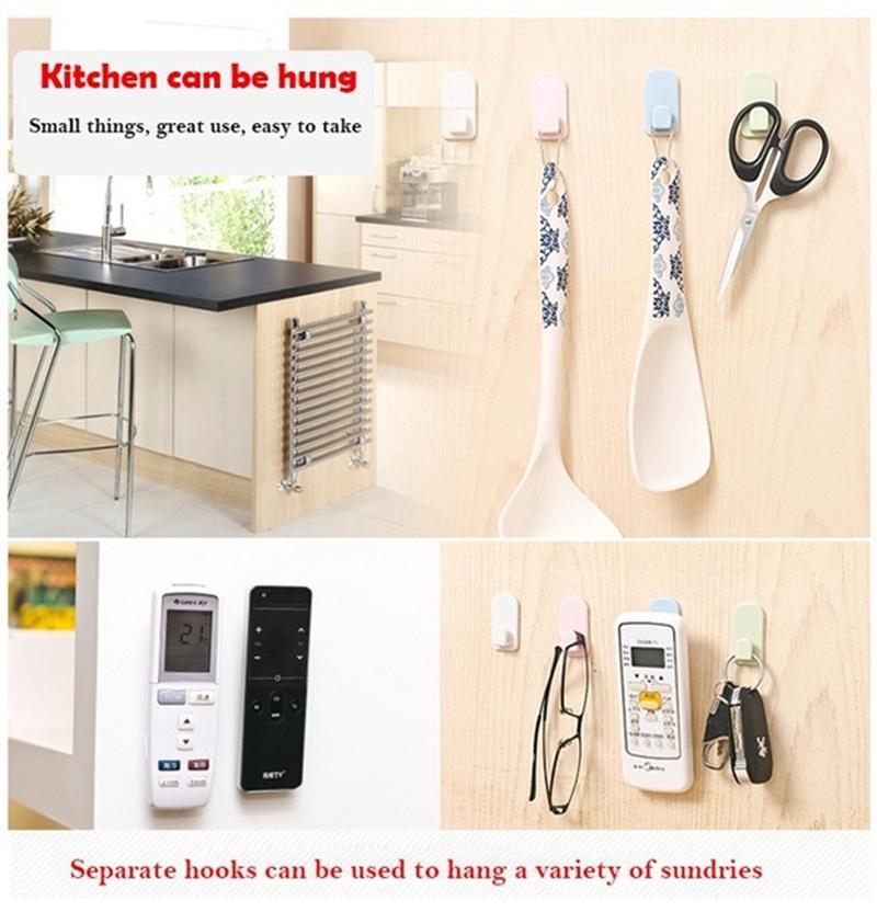 2 pary lepki zestaw haczyków do klimatyzatora pilot do telewizora mocny wieszak plastikowy klucz wieszaki ścienne uchwyt organizacja domu