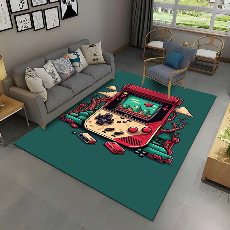 Retro Game Console Game Boy GBA Area Rug,Carpet Rug for Home Living Room Children Bedroom Sofa Doormat Decor,Non-slip Floor Mat