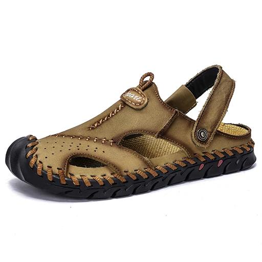 Fashion Summer Men's Sandals New Leather Roman Sandals Comfort Slipper Outdoor Shoes for Men Beach Flip Flops Men Water Trekking Sandals