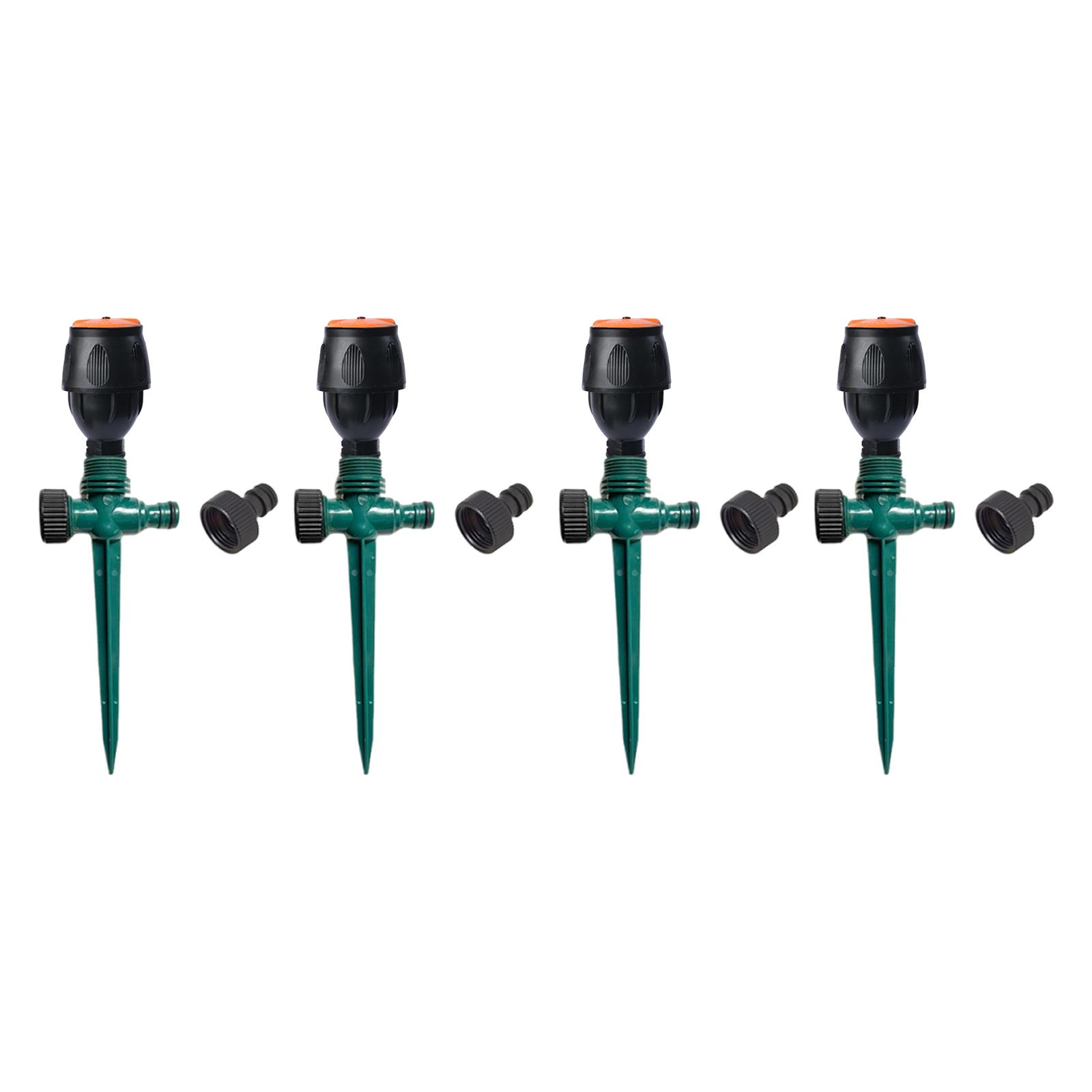 

4Pcs Rotating Sprinklers Easy Installation 3/4 inch Joint Lawn Sprinklers for Garden Irrigation Potted Patio Backyard Outside зелёный