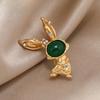Medieval Enamel Rabbit Brooch, Rare and High-end, with A Sophisticated and Upscale Retro Style, An Elegant Pin for Clothing.