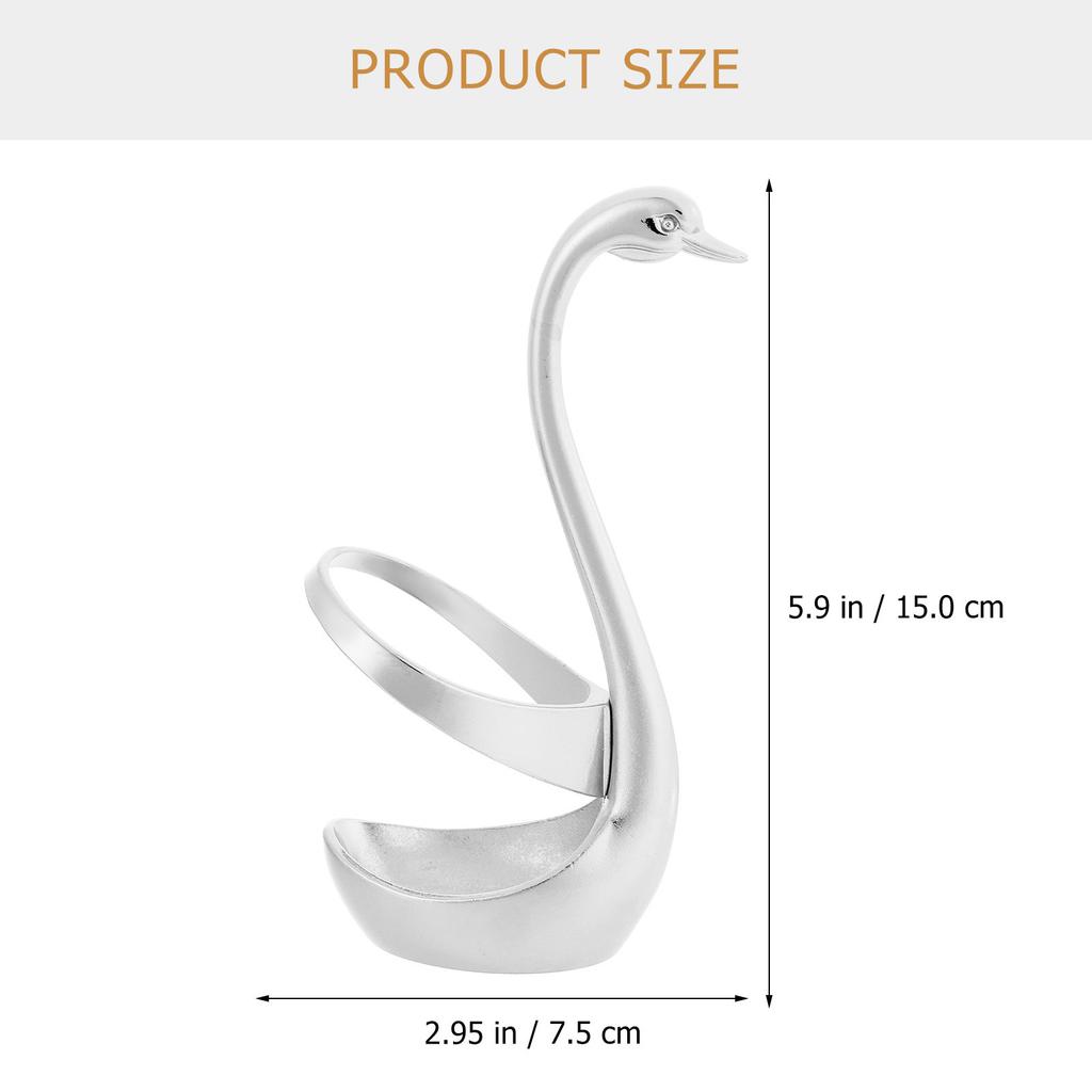 1Set Alloy Dessert Spoons with Base Functional Flatware Set for Serving Food Keeping Countertop Clean Stylish Home