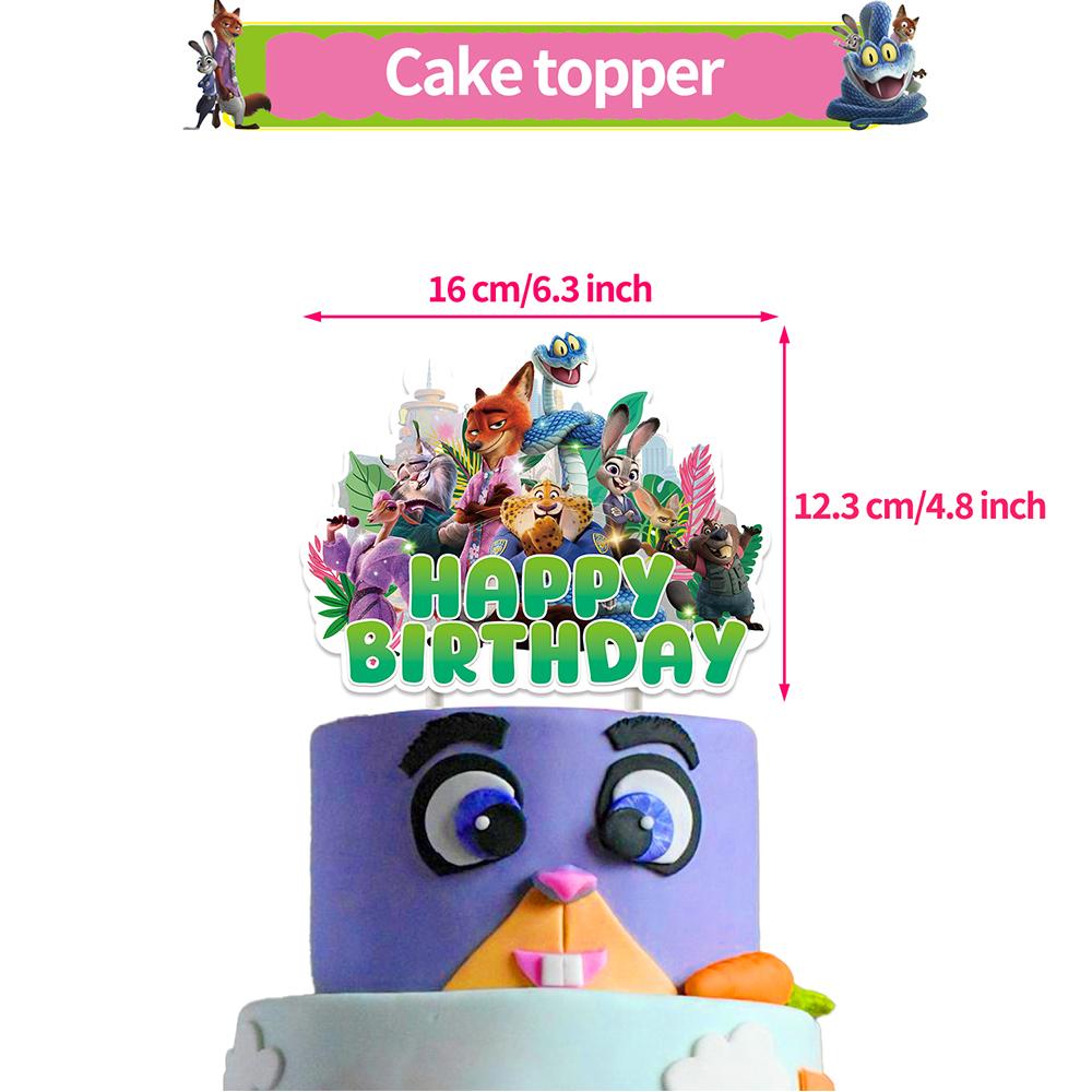 30pcs Zootopia Party Supplies Include Banner, Cake Topper, Balloons