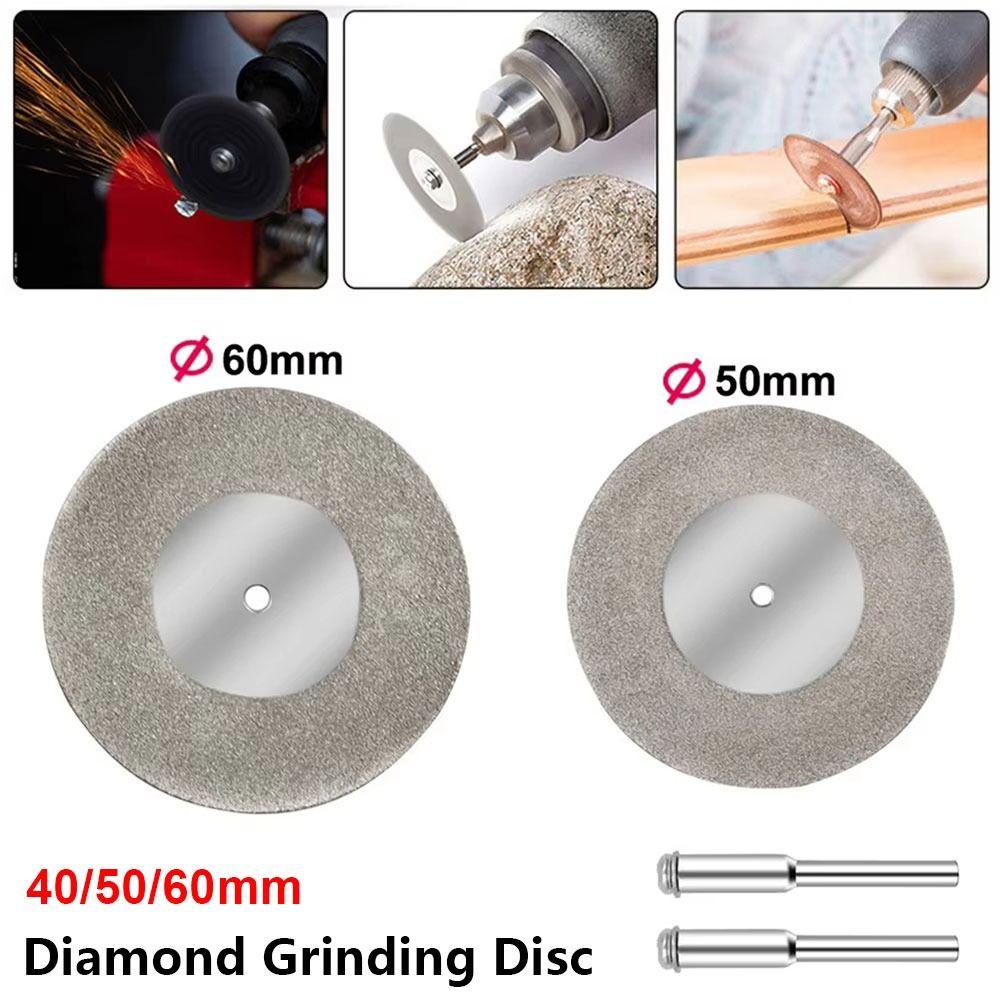 2Pcs/Set Durable Dry/Wet Grinding Disc Metal 40/50/60mm Diamond Grinding Wheel Small Abrasive Discs Rotary Tool Accessories