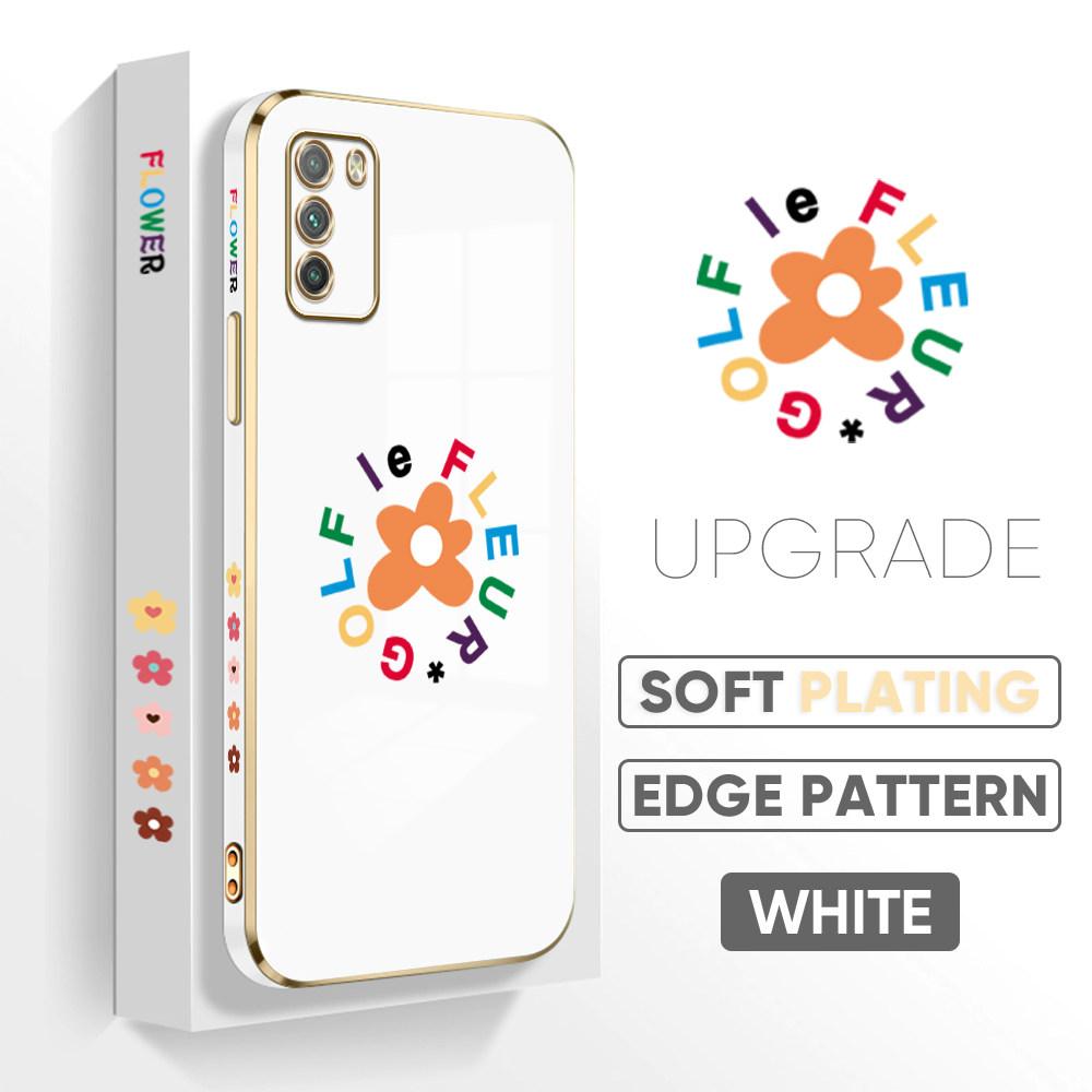 Bunte Druckmuster Quadratisches Randmuster Gehäuse Überzogene Telefonschale Luxus Überzogene Weiche Telefonhülle für Huawei Honor Xiaomi Redmi