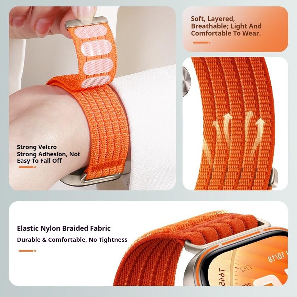 Official Nylon Loop Woven Strap for HUAWEI WATCH FIT 5/4 Pro Braided Comfortable Breathable Wristband for Huawei Watch Fit 5-4-3