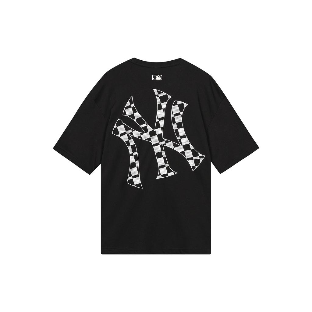 MLB T Shirts Unisex Black Crew Neck Moderate Straight Fit 3ATSO0134-50BKS