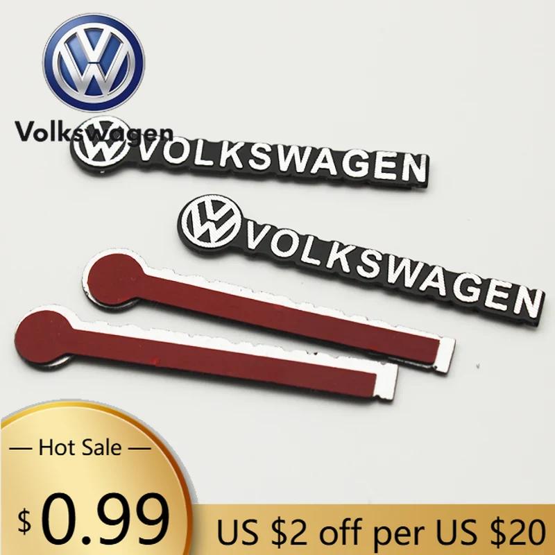 Für VOLKSWAGEN VW Auto Audio Dekorieren 3D Aluminium Emblem Abzeichen Aufkleber Dekal Zubehör Für Volkswagen VW R GTI Golf Käfer Polo