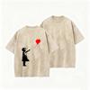 Let'S Fly Love Balloons Prints Women T-Shirt Short Sleeve Tops Soft Breathable Cotton Casual Fashion Female